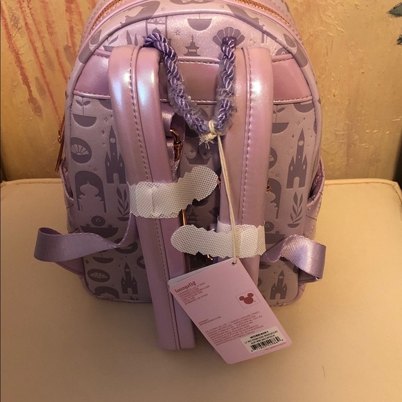 Loungefly Disney Princess iridescent all over print  Backpack Hard Tag New! main image 11
